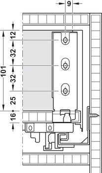 Matrix Box A комплект боковин, белый,128x500 мм